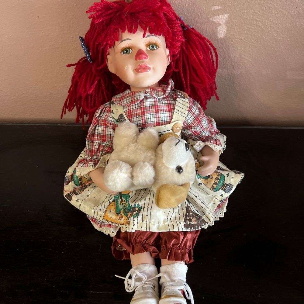 Duck House Heirloom limited edition Reggedy Ann doll with puppy - Picture 15 of 16